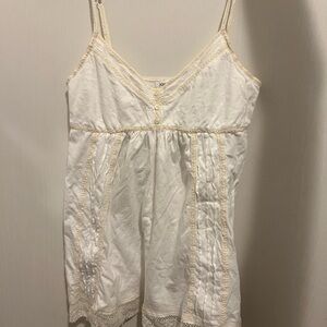 Abercrombie & Fitch White Babydoll Tank